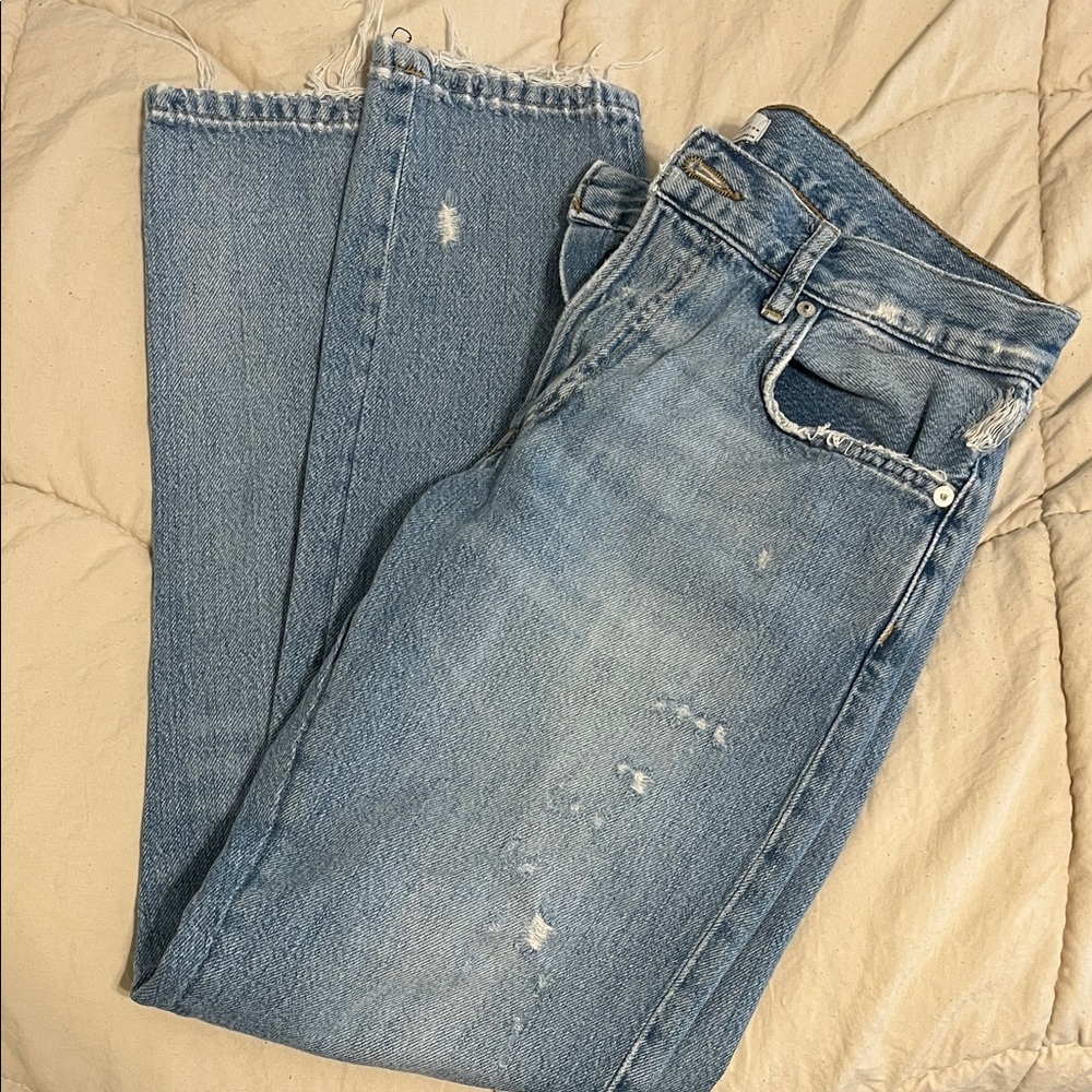 Zara Classic Blue Distressed Women Jeans